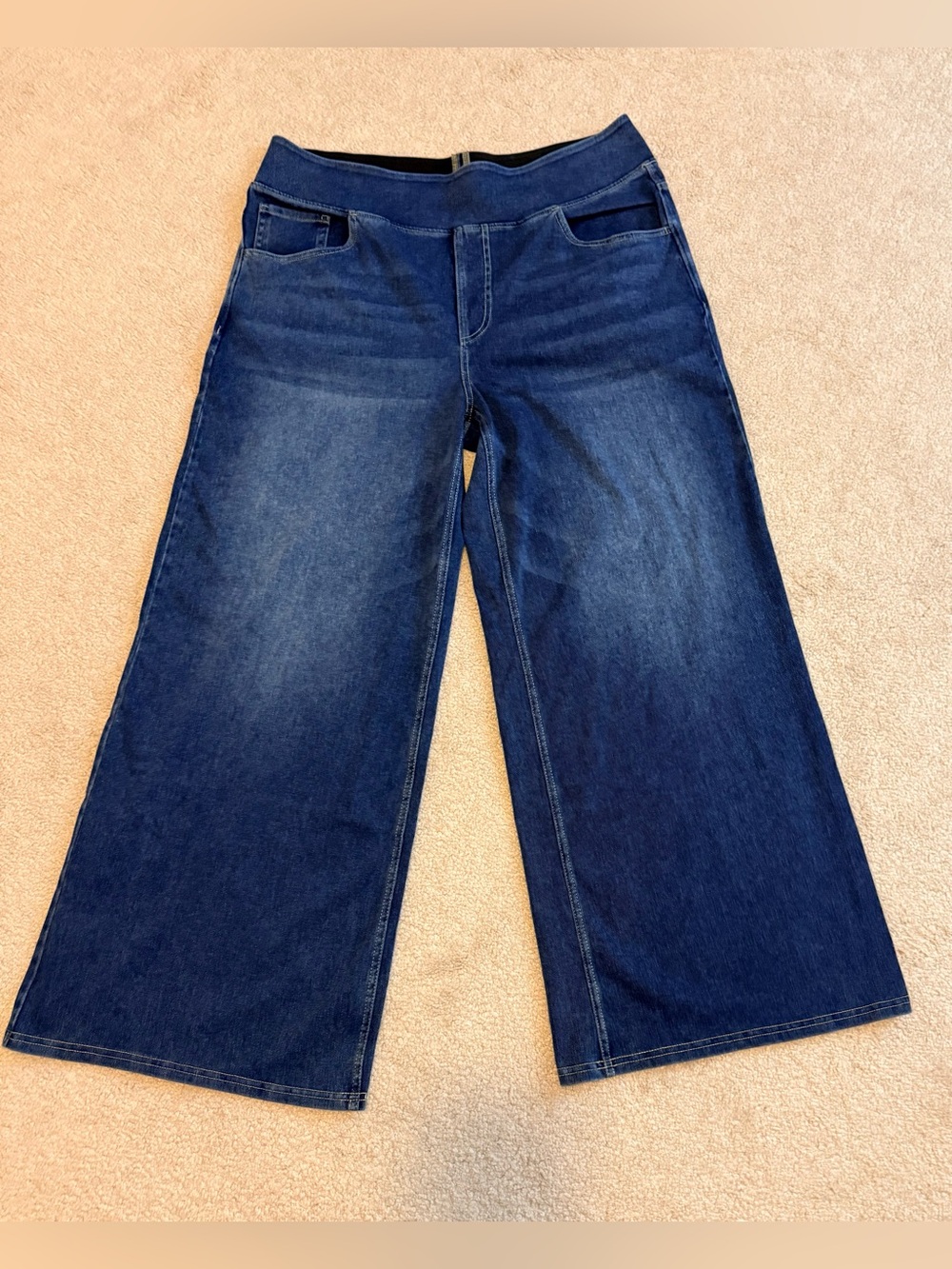 Halara Flex Wide Leg Jeans XL Petite Pull On Stretch Denim
